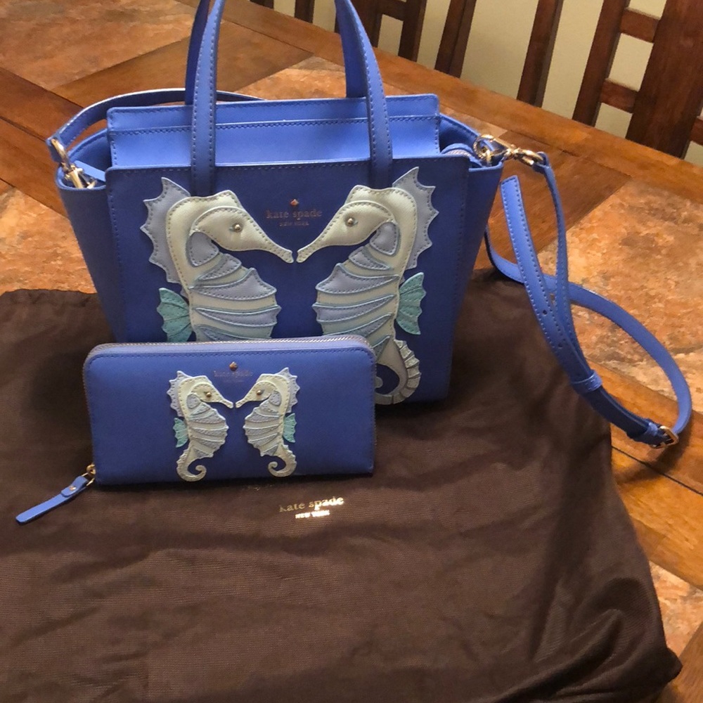 Kate Spade seahorse purse and wallet